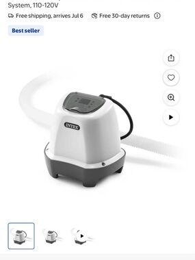 Intex White & Gray Salt Water Pool Pump